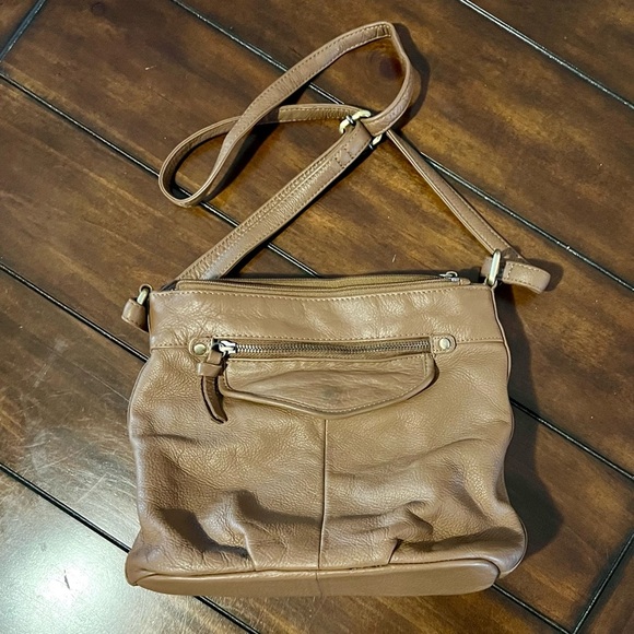 Vintage Great American Leatherworks Brown Crossbody Bag with Adjustable Strap - Picture 1 of 10